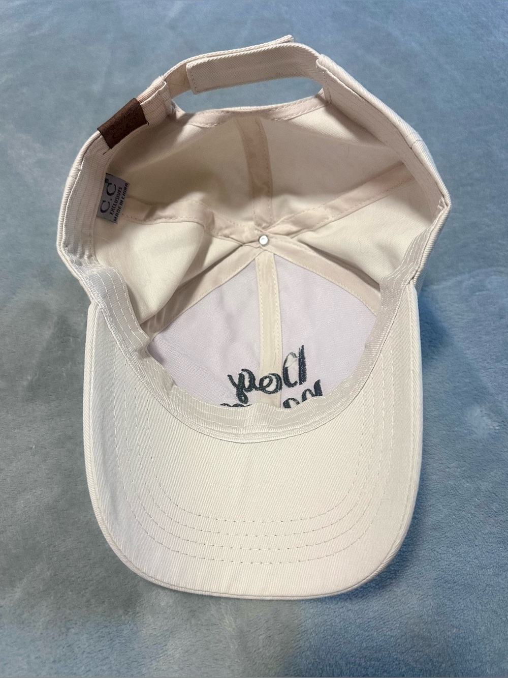 Dog Mom Embroidered Baseball Cap - Cream - Picture 3 of 8